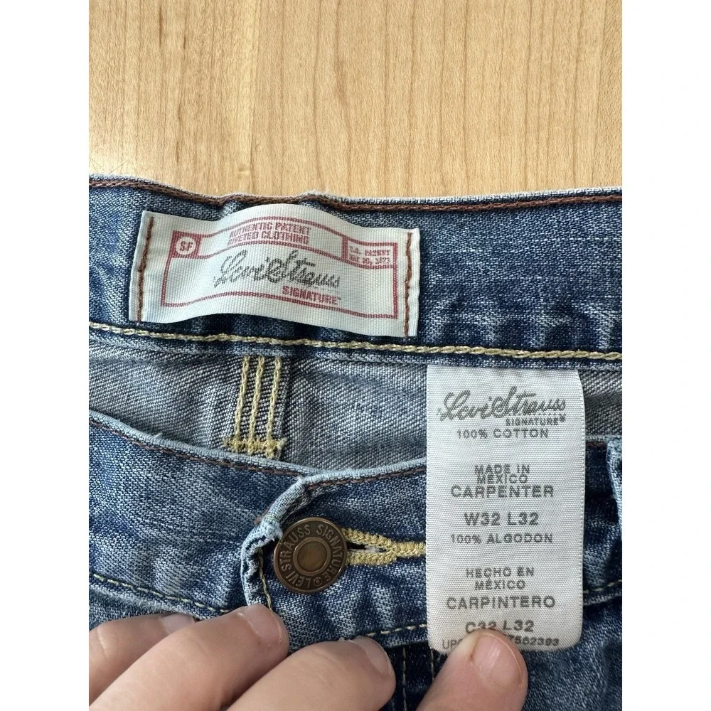 Signature By Levi Strauss & Co. NEW Men's 100% Cotton Carpenter Jeans 32X32